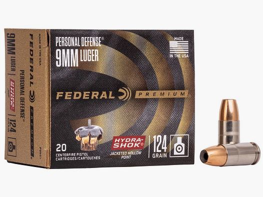 FEDERAL PATRONEN 9X19 JHP 124GR