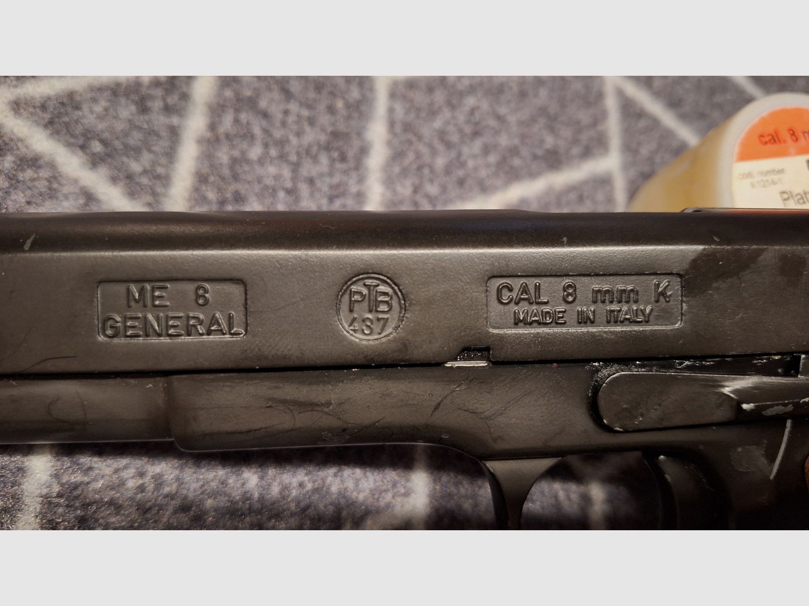 ME 8 pistola de colección general 8mm de detonación en estilo 1911, PTB437