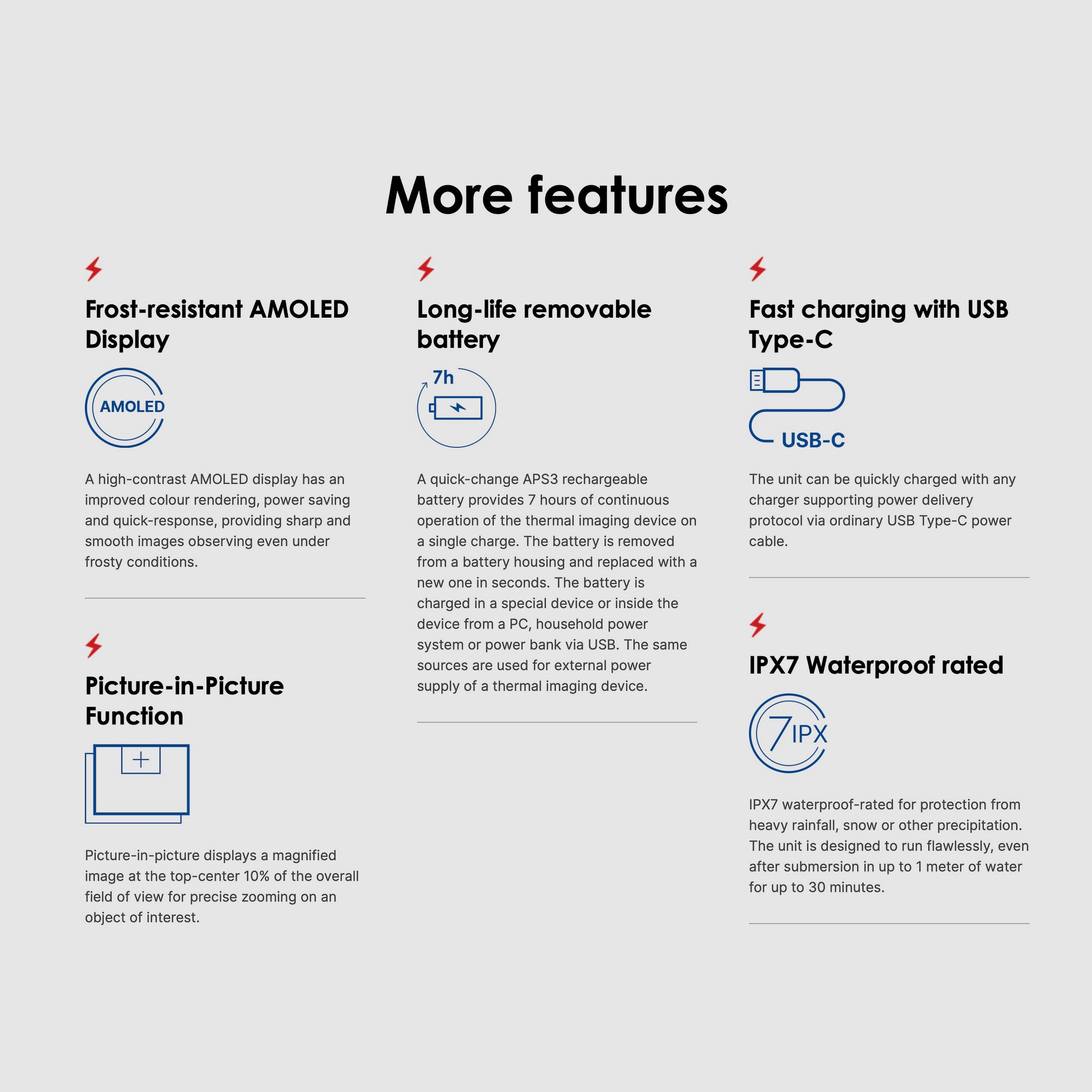PULSAR thermal imaging device Axion XQ30 Pro 384x288 pixels @ 17 µm NETD <25 mK