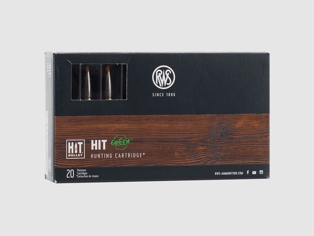 RWS 6.5 Creedmoor HIT Green 7,8 g/120 gr cartucce per carabina senza piombo