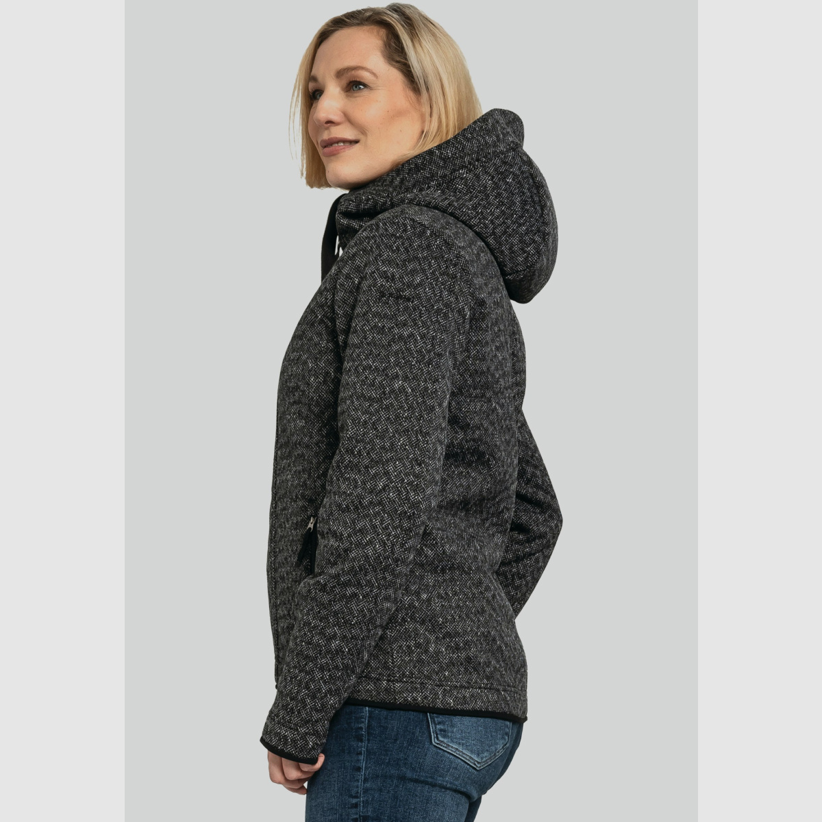 SCHÖFFEL Fleece Hoody Aurora L Zwart