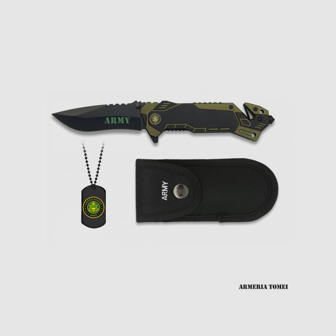 ALBAINOX – MESSER – „UNITED STATES ARMY“ GRÜN/SCHWARZ