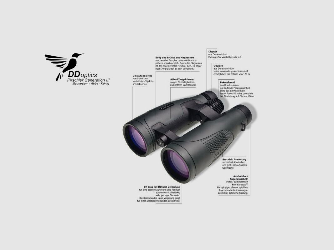 DDoptics Fernglas Pirschler 12x56 Gen.3