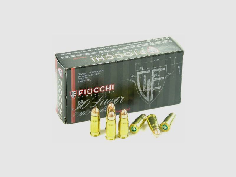 FIOCCHI Munition 30 Luger-7.65 Parabellum 765A