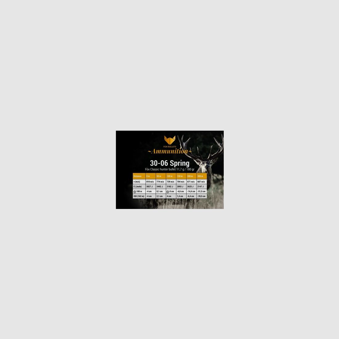 Fox Bullets Classic Hunter .30-06 Sprg. 180GR / 11,7g bleifrei 20 Patronen