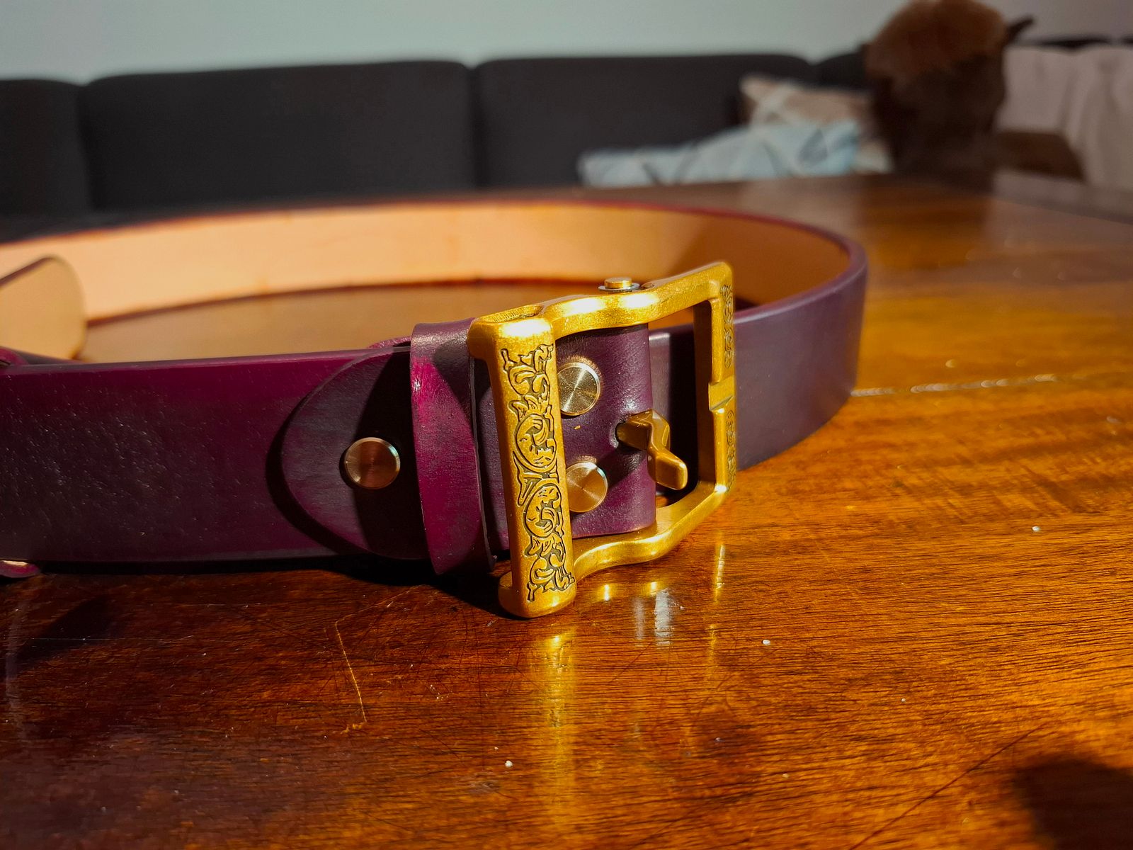 Handcrafted leather belt