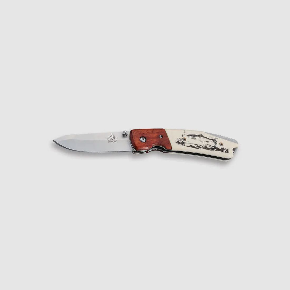 PUMA TEC Couteau pliant, Motif poisson : Truite