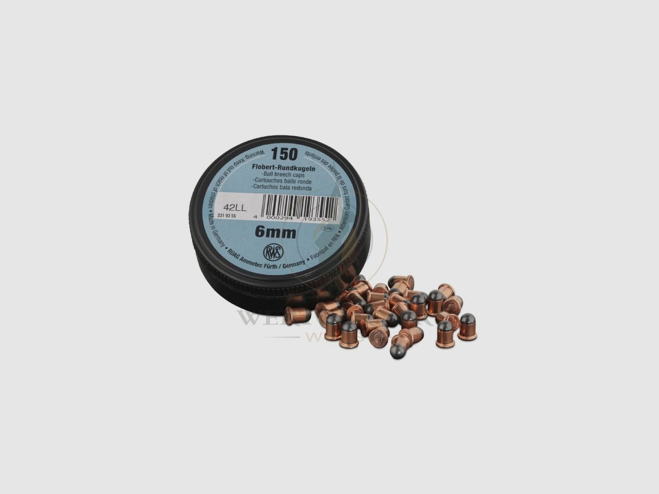 RWS Flobert cartridges 6mm round ball a