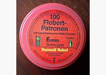 100 cartouches Flobert 6mm balles pointues .22 RWS Dynamit Nobel