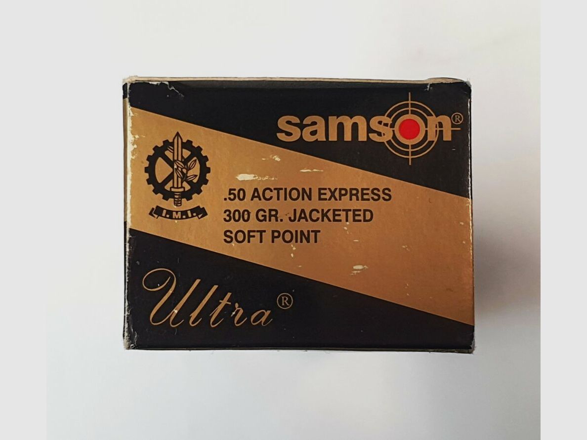 IMI SAMSON Ultra IMI .50AE, 300 GR Jacketed Soft Point, 20 centerfire patronen