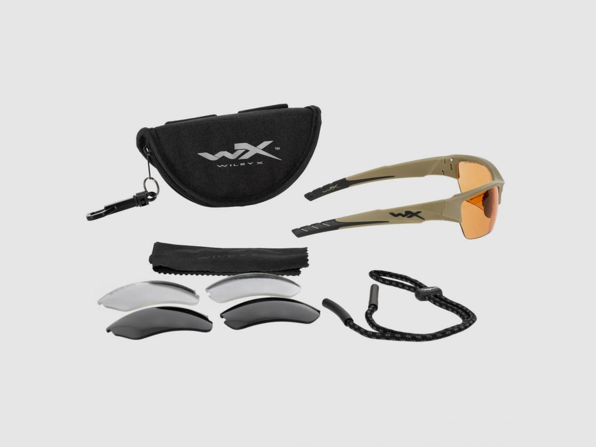 Okulary taktyczne Wiley X Valor 2.5 CHVAL06T grey / clear / light rust - ZESTAW, zdjęcie 4 z 4