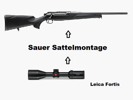 Sauer 505 ErgoMax Black + Leica Fortis + Montage + ... Komplettpaket