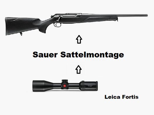 Sauer 505 ErgoMax Black + Leica Fortis + Montaje + ... Paquete completo