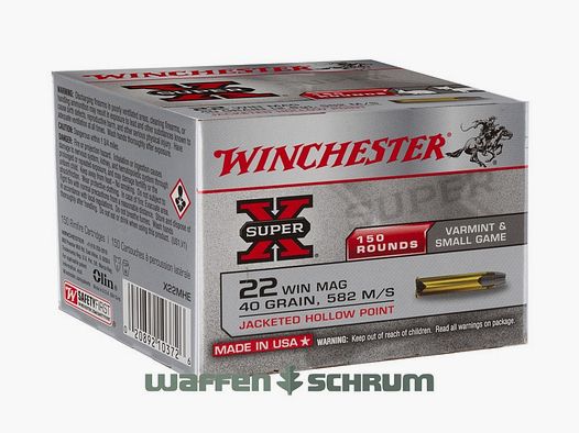 Winchester .22WinMag SuperX TM 2,6g - 40gr. 150er Pck.