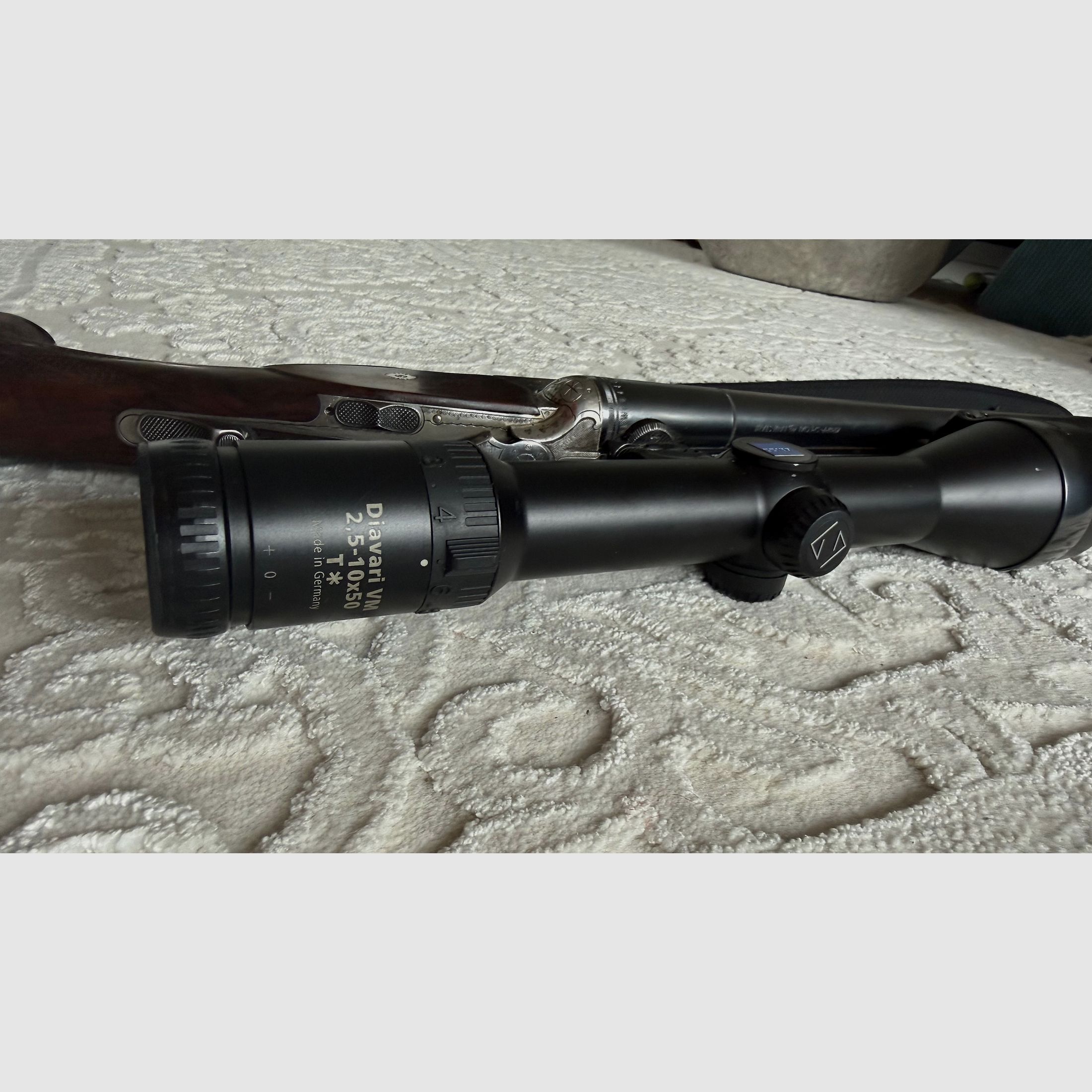 Krieghoff Trumpf Drilling 7x57R / 16/70  16/70 con canna inserita .22 Hornet & Zeiss Diavari VM T*
