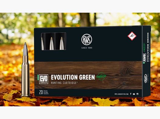 RWS cartouche de chasse cal. 7X57 R Evo Green 8,2g 127grs