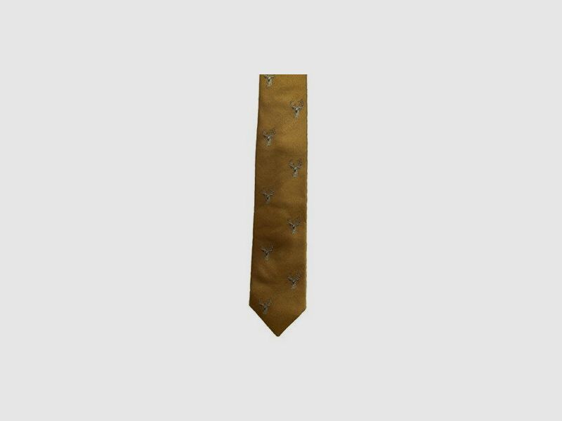 Lovergreen Krawatte Motiv Seidenkrawatte golden Hirsch