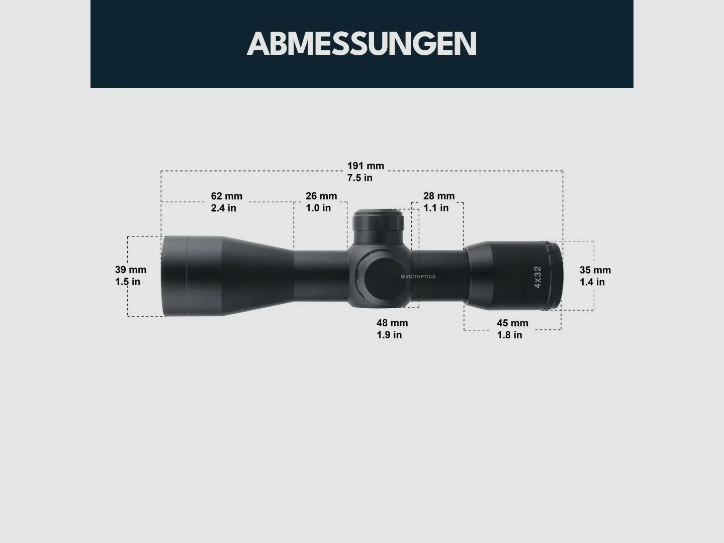 Lunette de visée "VICOPTICS" B1  4x32 C Neuteil