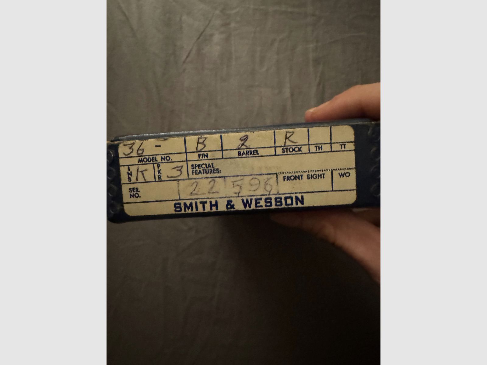 Original anni '60 Smith & Wesson .38 Chiefs Special scatola