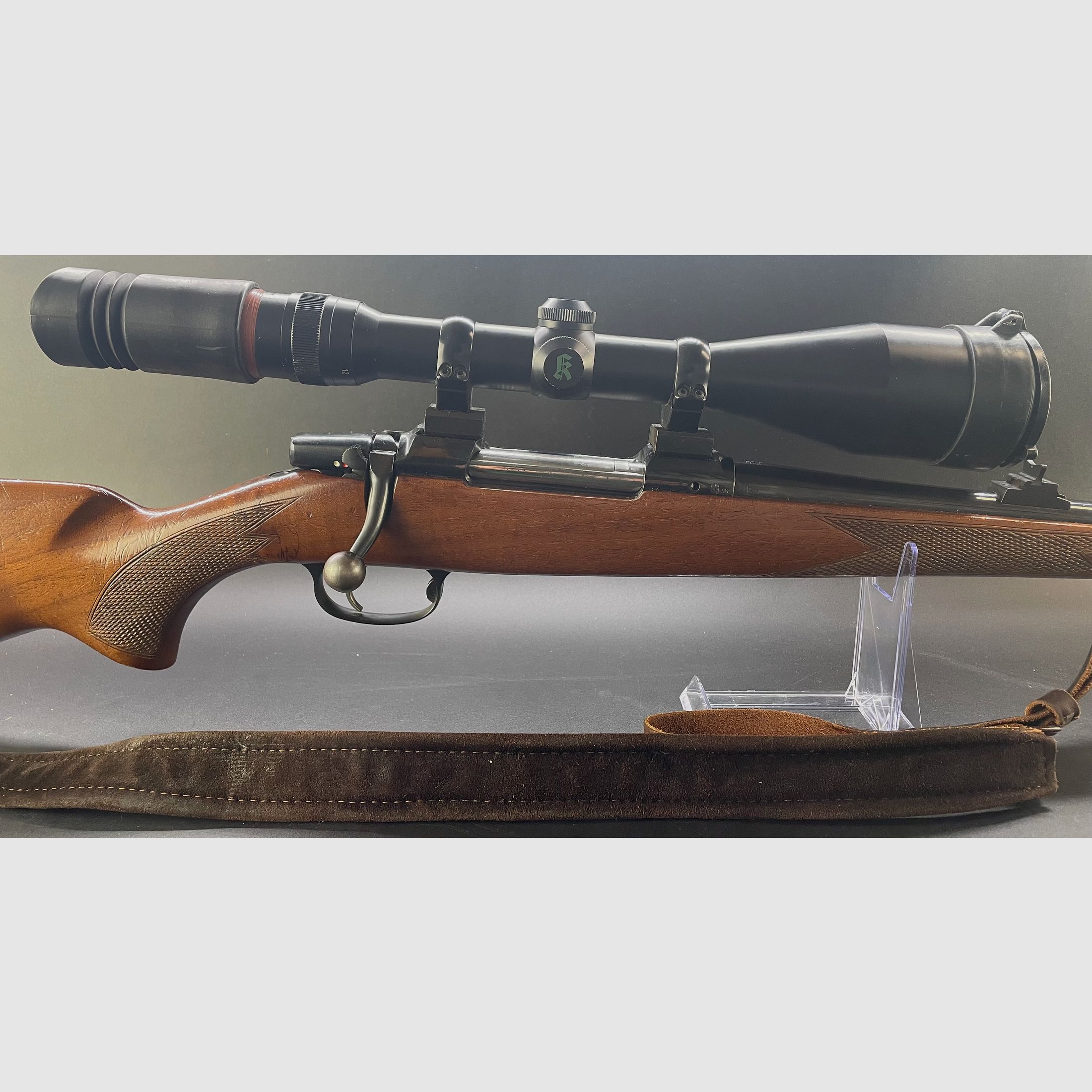 Brünner weapons factory Mod. 550 .308Win repeating rifle with original clamp mount Kettner scope 3-12x56