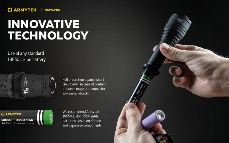 LAMPA ARMYTEK Viking Pro Magnet USB Extended Set – 2050 Lumen Caldo, immagine 11 di 20