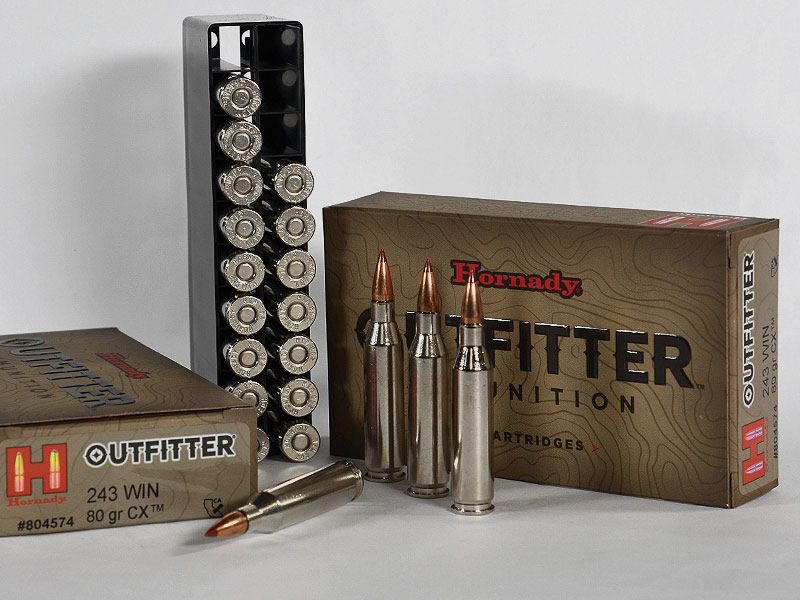 Hornady OUTFITTER CX .243 Winchester 80 grs 1 verpakking (20 schoten à €2,845*)