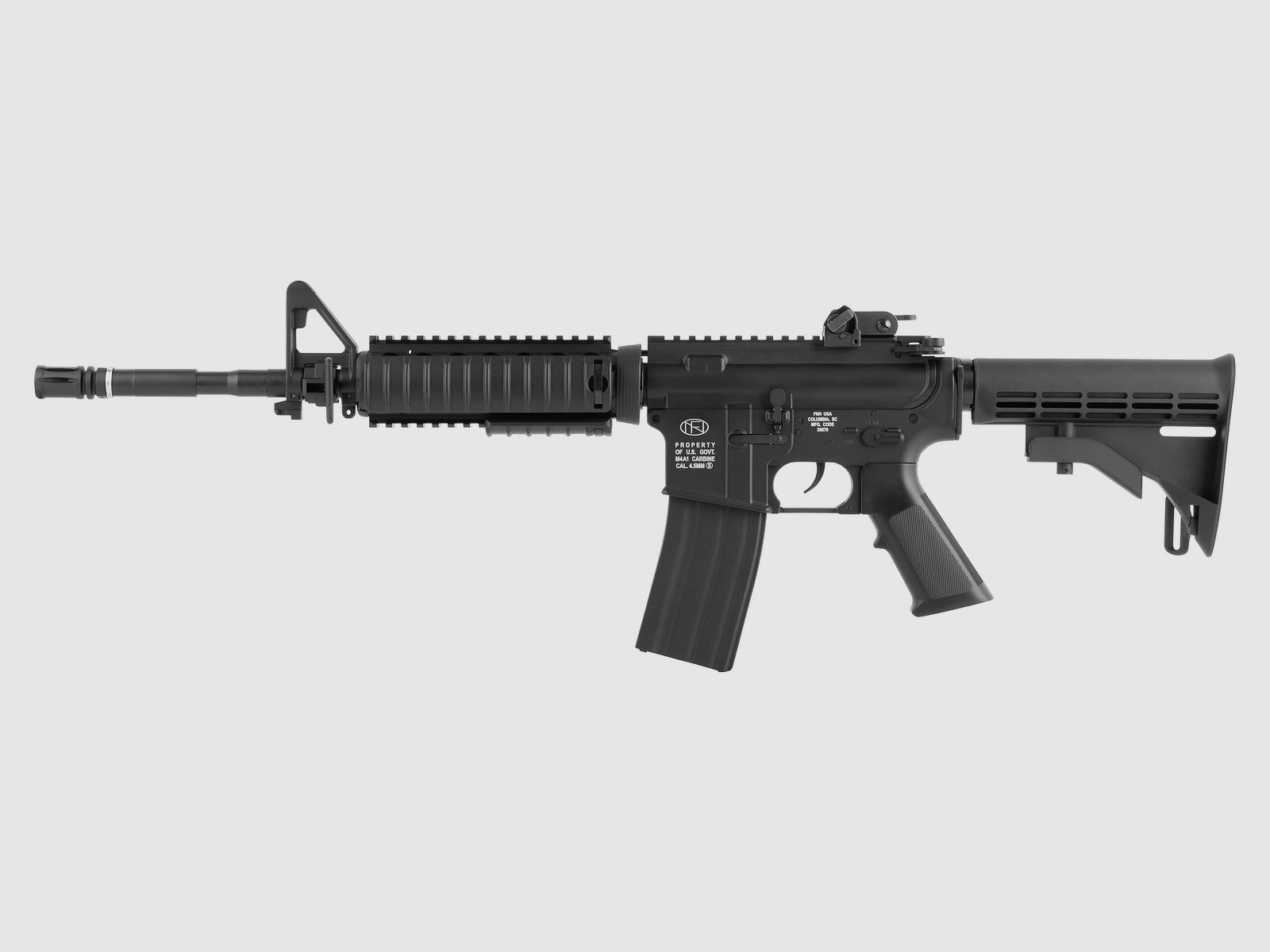 FN Herstal M4A1 Schwarz 4,5mm BB - Druckluft Co2 Non BlowBack