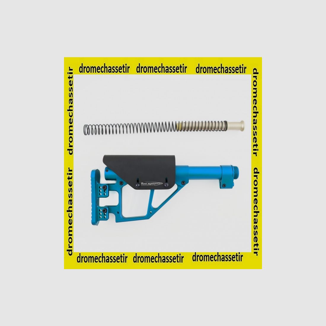 verstellbarer Aluminium-Schaft MIL-SPEC Pufferfeder blau