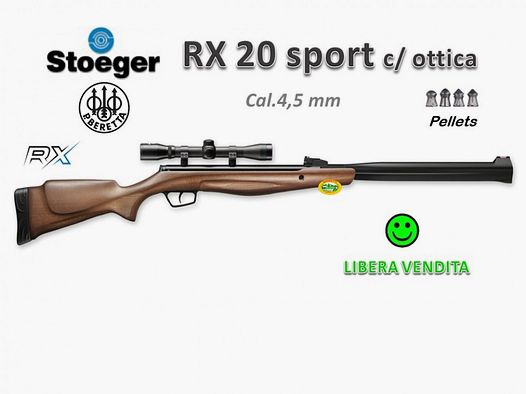 STOEGER RX20 Wood Sport con Ottica cal.4,5 libera vendita