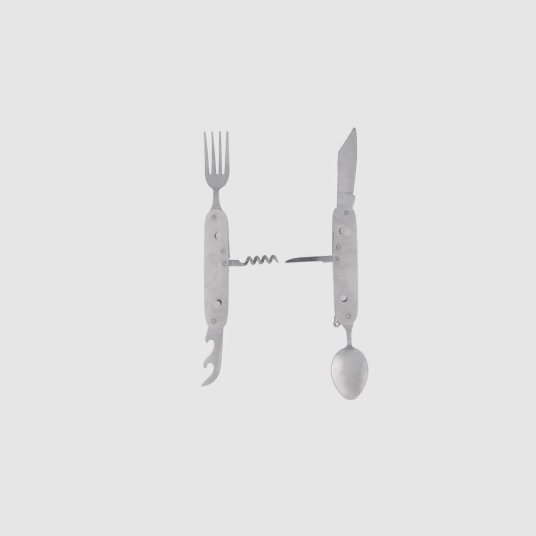 Cubiertos plegables Martinez Albainox Camping 7 Set Silver Aluminium, Mirror 3Cr13Mov, imagen 1 de 5