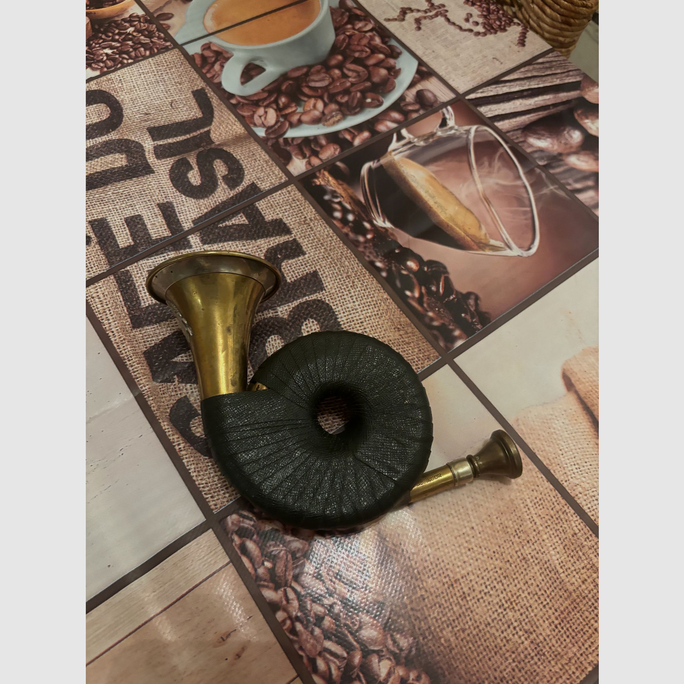Original Taschenjagdhorn B&S mit Mundstück Rarität selten