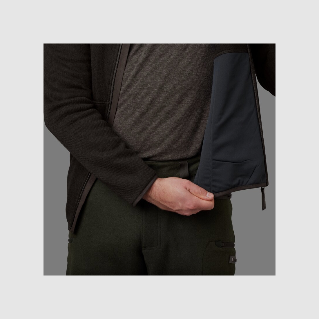 Härkila Metso Strickjacke Shadow Brown