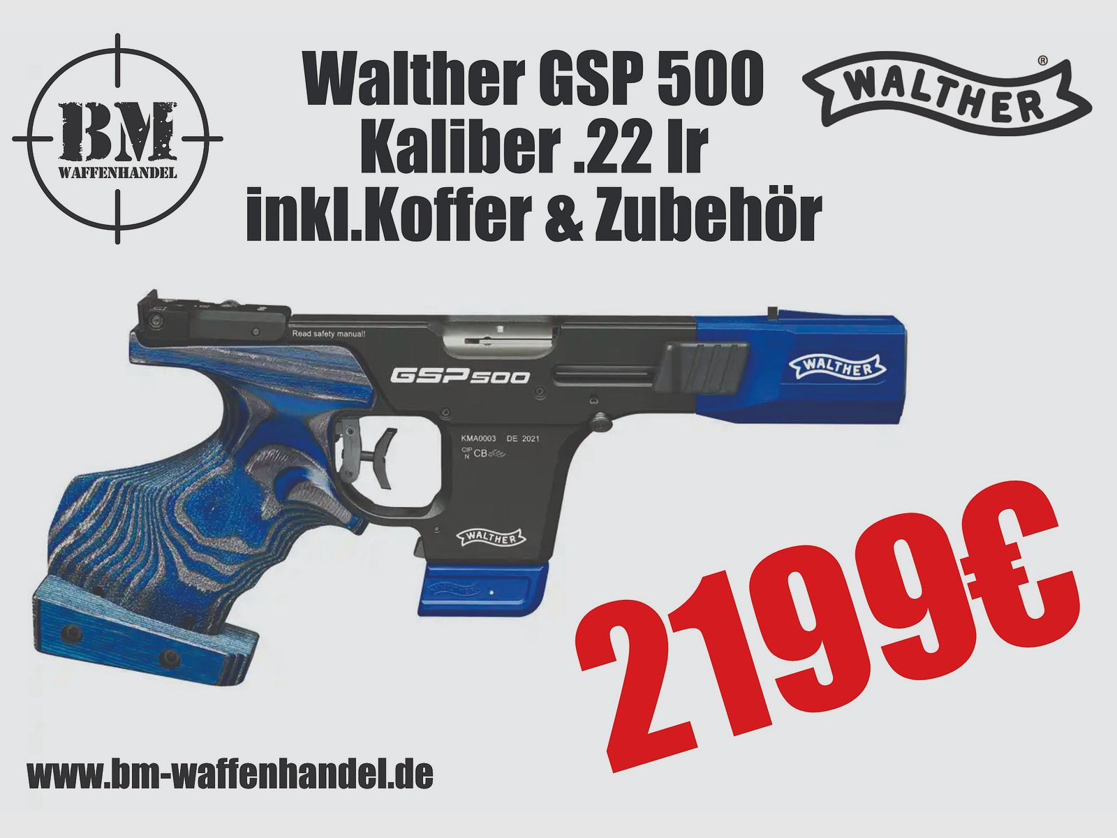 Walther GSP500 .22lr IMMEDIATELY AVAILABLE