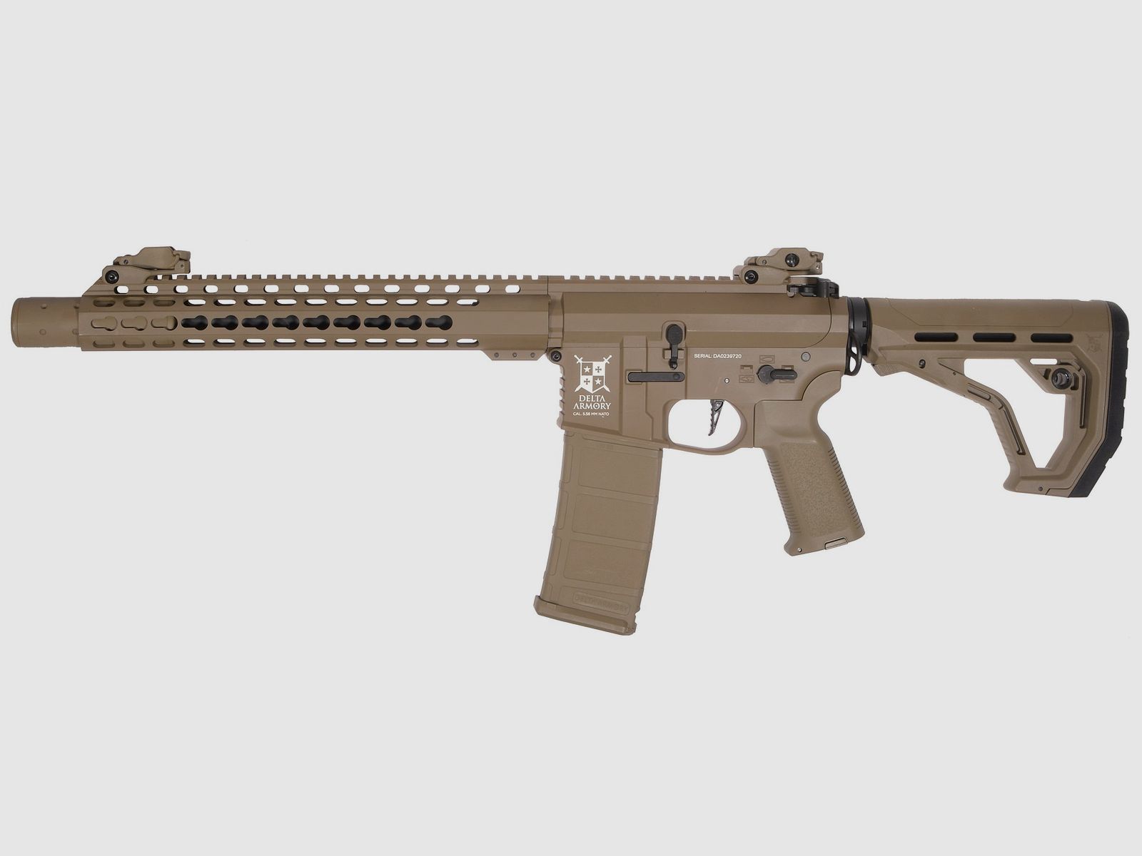 AR15 SilentOps DMR ALPHA EAGLE ETU Tan AEG Softair Gewehr max. 0,5J | Delta Armory