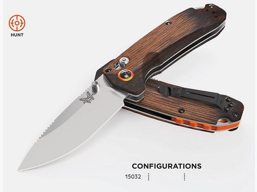 BENCHMADE Einhandmesser North Fork -Wood S30 7,5cm 15032
