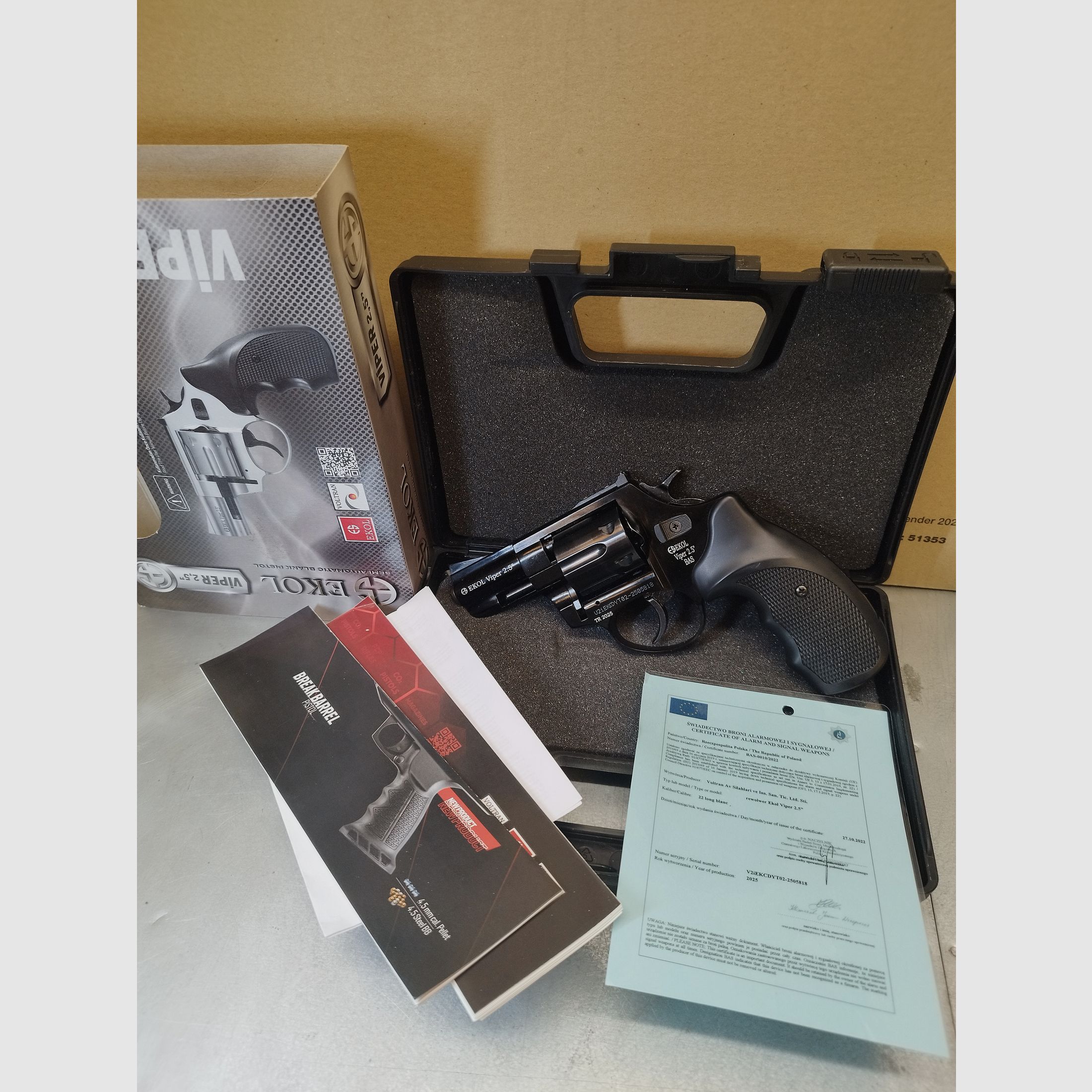 Ekol Viper 2,5" rewolwer gazowy 22 długi huk & 6mm Flobert !!Nowy towar!!