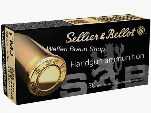 S+B 6,35 mm Brow. FMJ 50 grs. 50 pcs