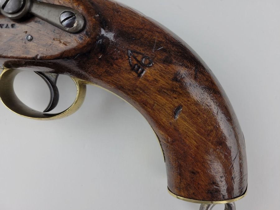 Seltene britische Marinepistole Modell 1849 mit Perkussion – Waffe von 1850 – Viktorianische Epoche – Ausgezeichneter Zustand, Bild 8 von 14