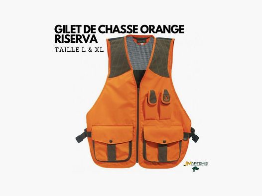 CHALECO DE CAZA NARANJA RISERVA