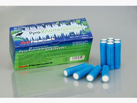 Zink Signal Feuerwerk Pyro Knatterpatronen, 50 Schuss