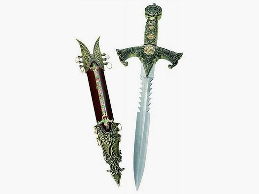 Templer Dolch inklusive verzierter Scheide