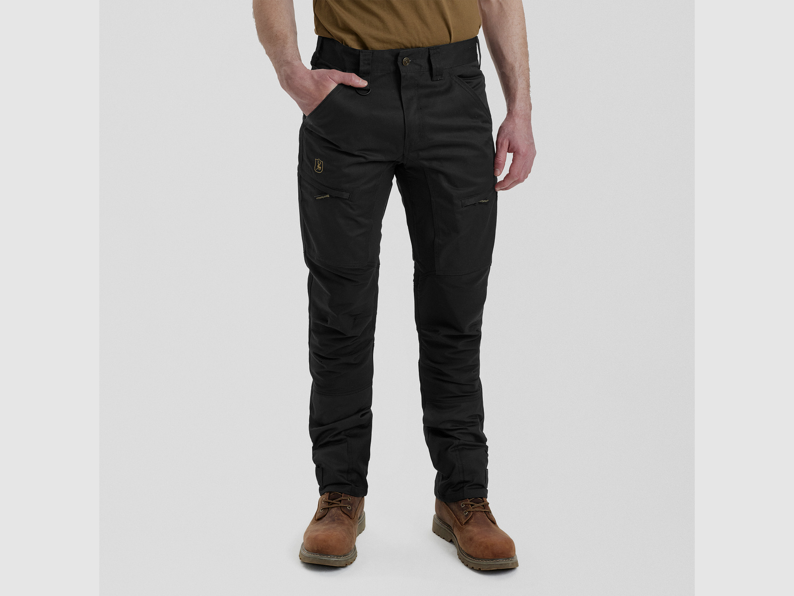 Rogaland Stretchhose mit kontrast - Black – Kleidergröße Herren: 23