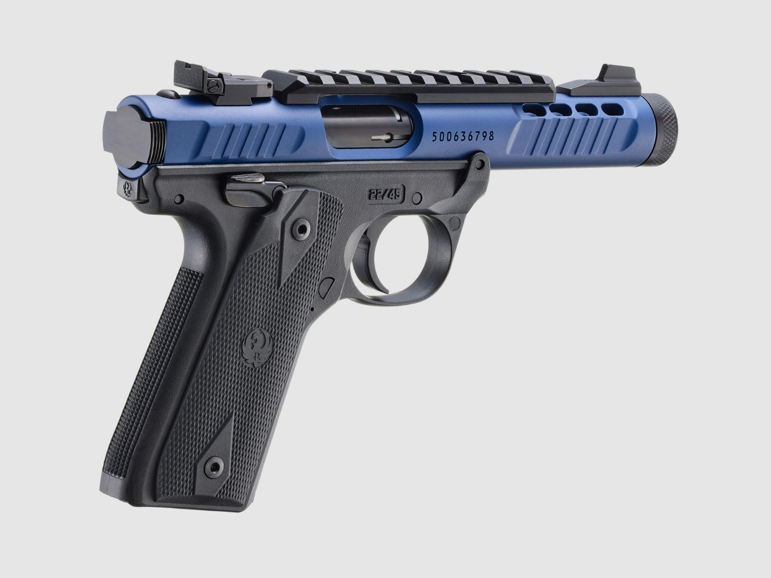 RUGER PISTOLE MARK IV 22/45 LITE .22 LR 4,4"/11,18CM BLAU ANODIZED 1/2"-28