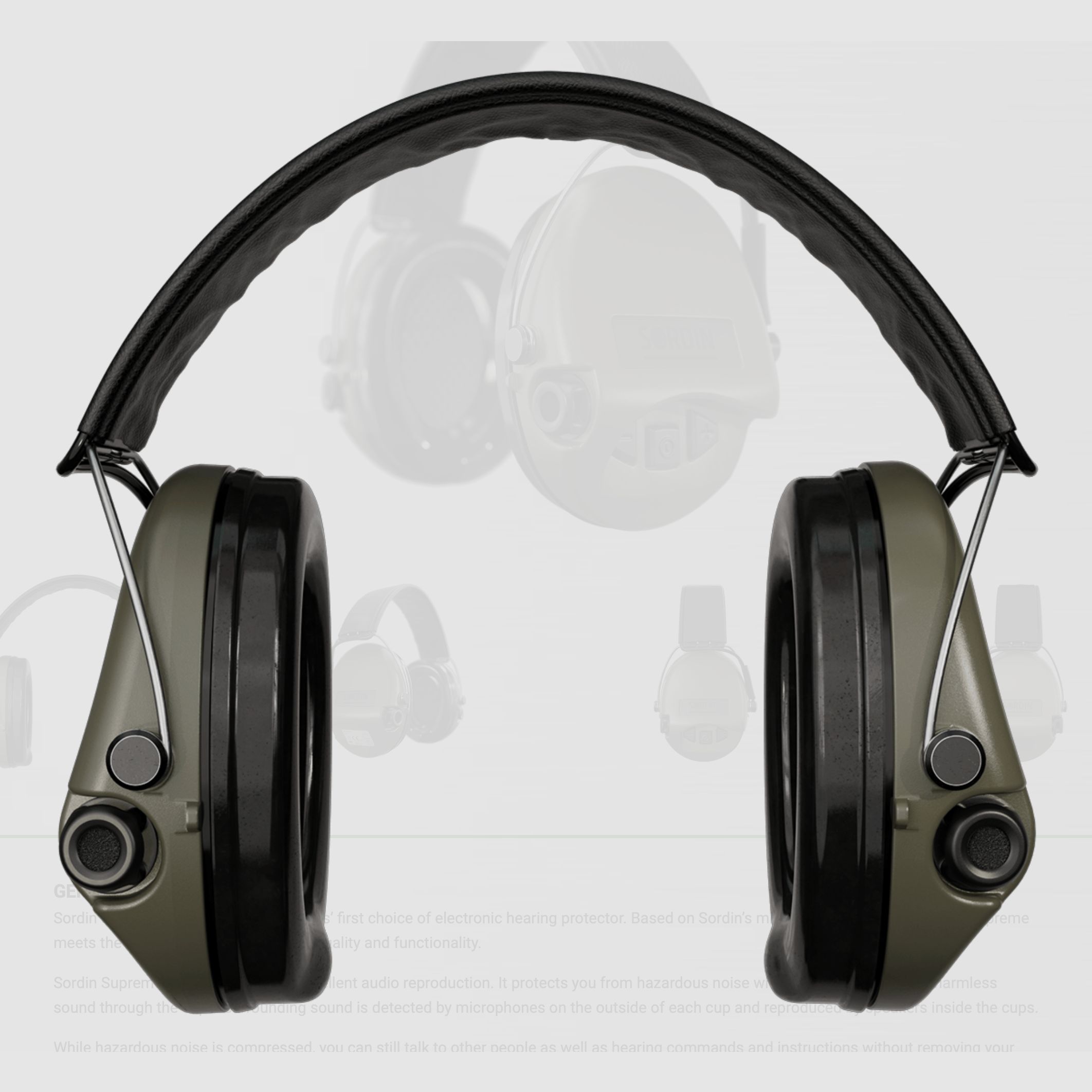 Sordin 75302-S Protección auditiva electrónica Supreme Pro con diadema en verde