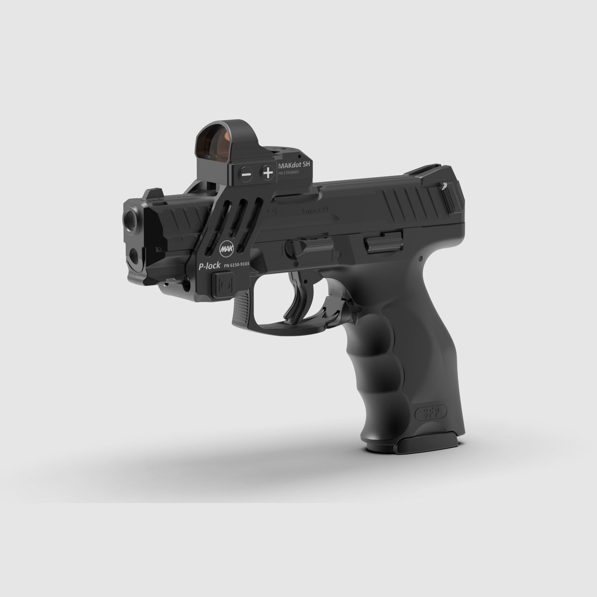 MAK P-LOCK - Montaggio per mirini reflex per pistole