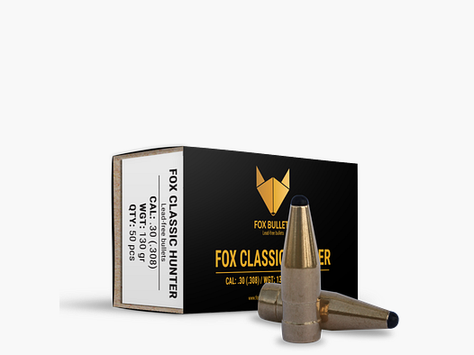 Fox Bullets Classic Hunter .308 8,4 g / 130 gr balas sin plomo – 50 piezas