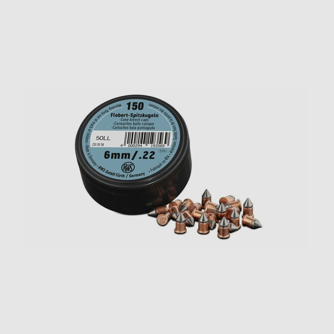 RWS Spitzkugel Dose à150 6mm Flobert