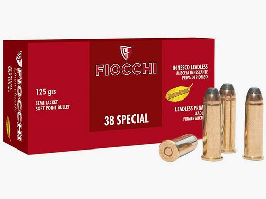 Munición FIOCCHI – 38 S&W Special – 125 grains – semiblindada