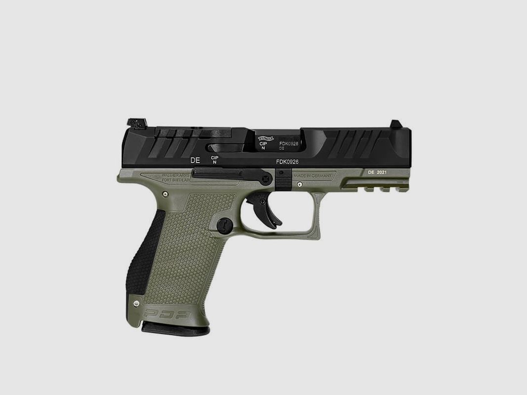 WALTHER PDP COMPACT 4" 9X19 2X15 RD OD GREEN, image 1 sur 4