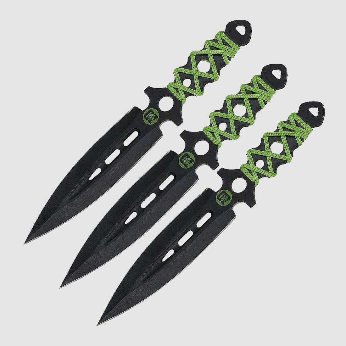 Wurfmesser Kunai 3er Set mit Nylon Scheide